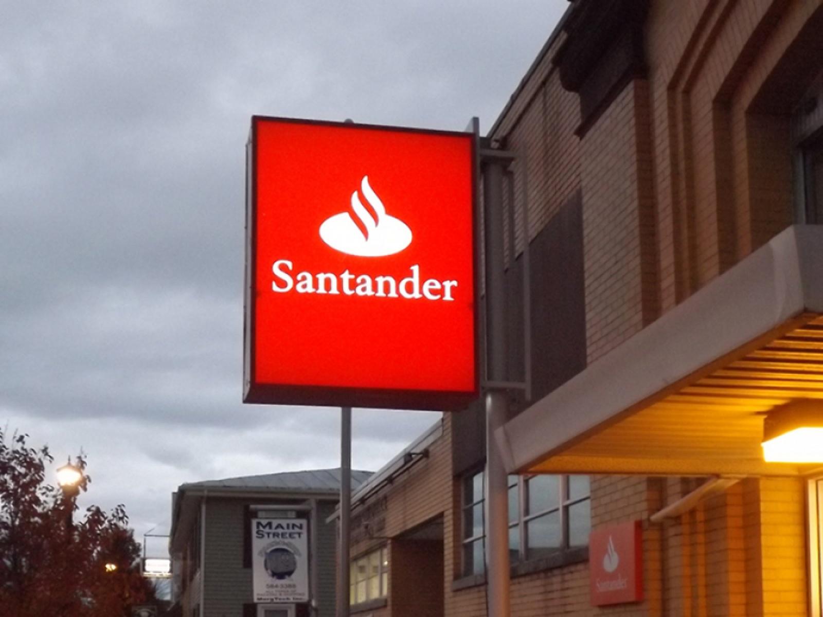 Santander corporate signage