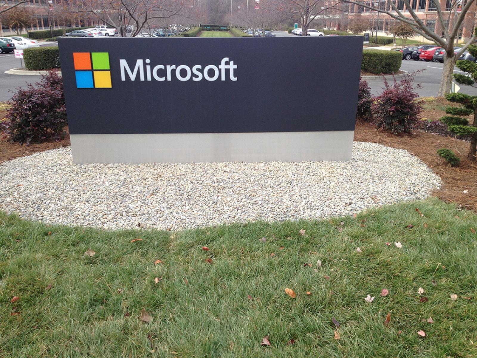 Microsoft corporate signage