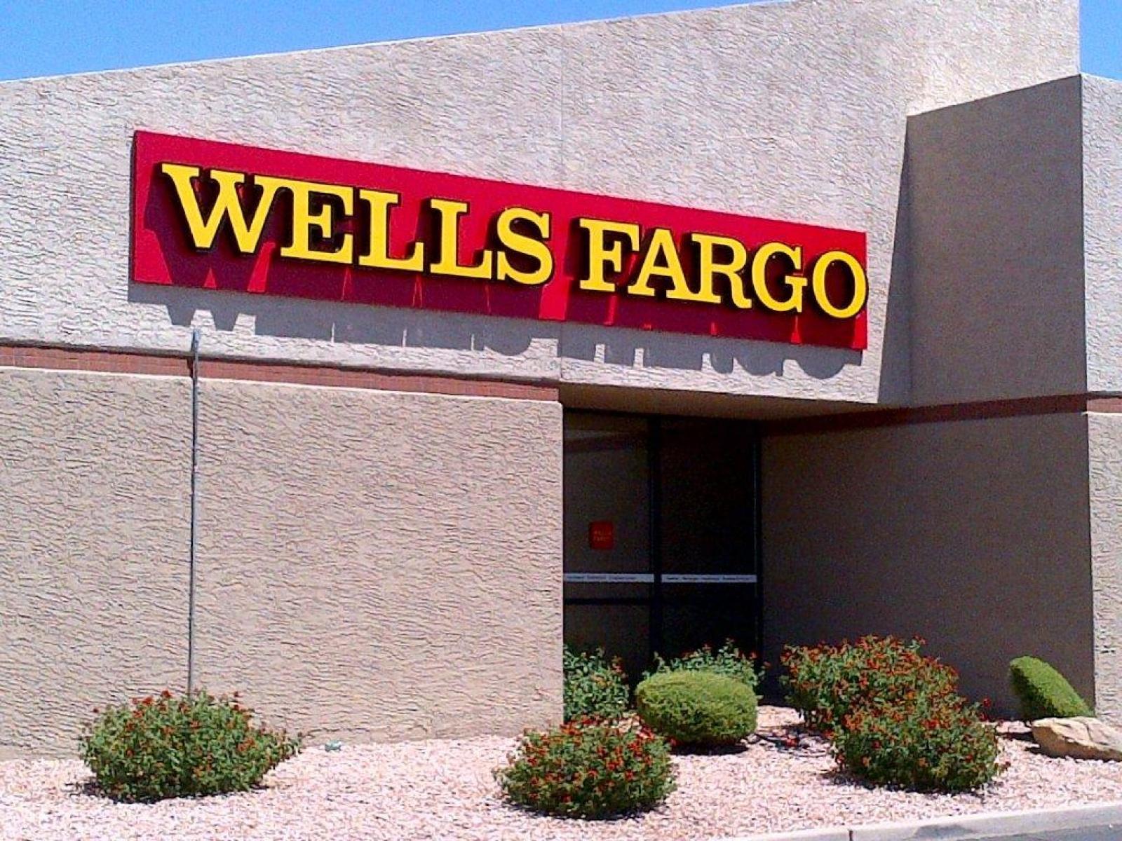 Wells Fargo corporate signage